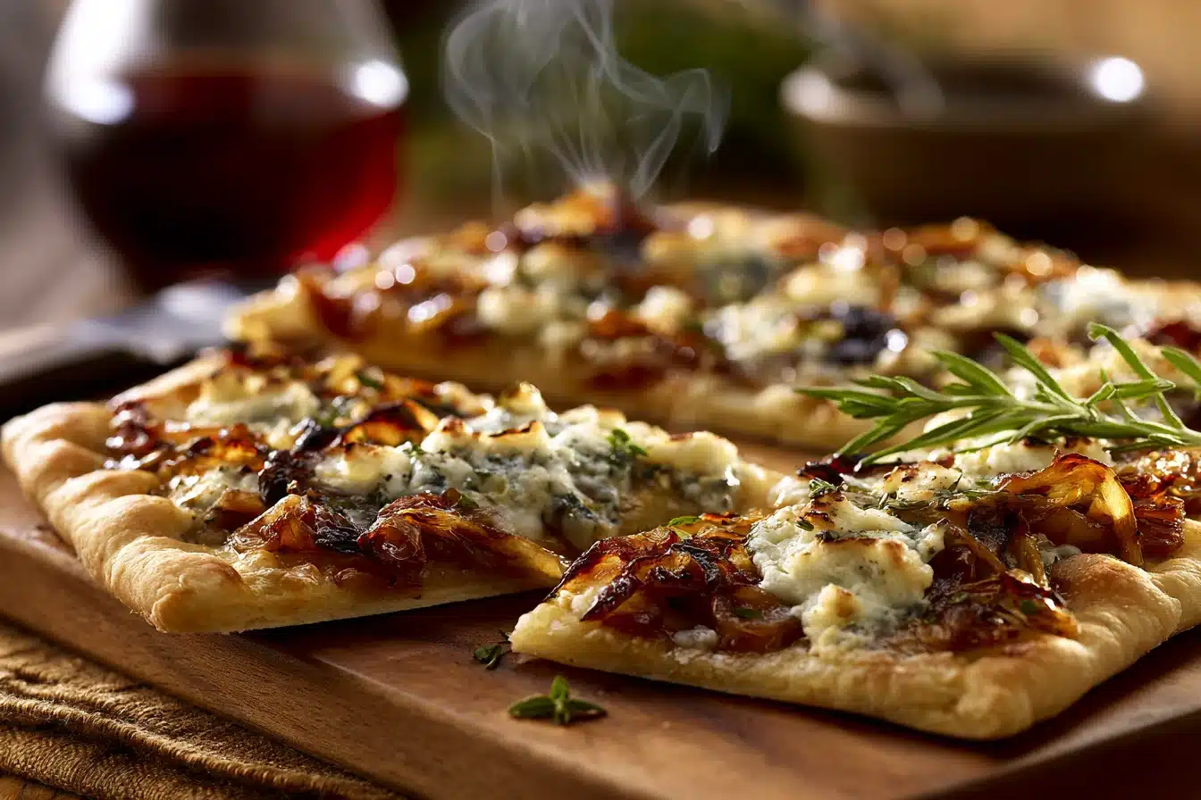 Caramelized Onion and Goat Cheese Flatbread 2 Caramelized Onion and Goat Cheese Flatbread