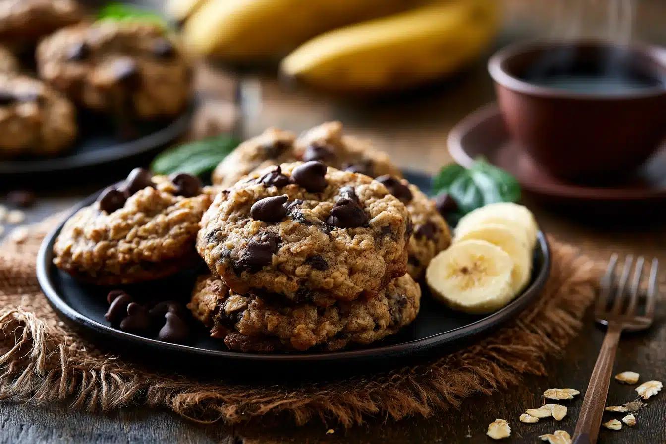 Chocolate Chip Banana Oatmeal Cookies 2 Chocolate Chip Banana Oatmeal Cookies