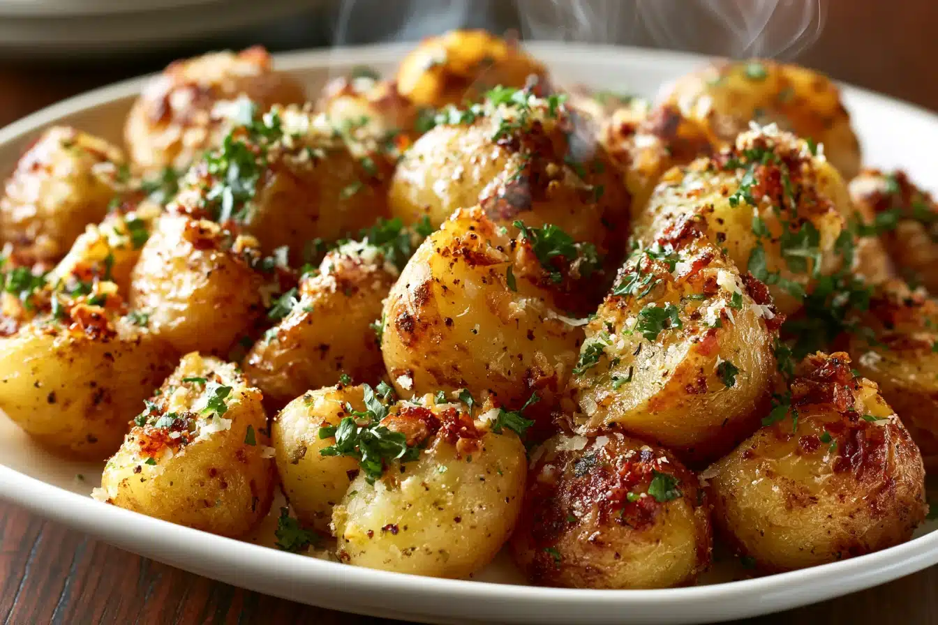 Garlic Parmesan Roasted Potatoes 2 Garlic Parmesan Roasted Potatoes