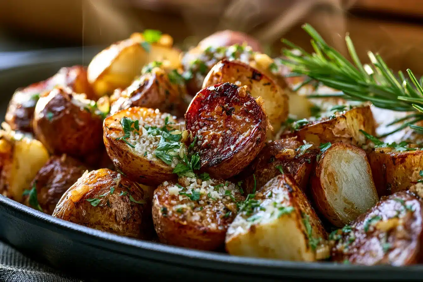 Garlic Parmesan Roasted Potatoes 3 Garlic Parmesan Roasted Potatoes