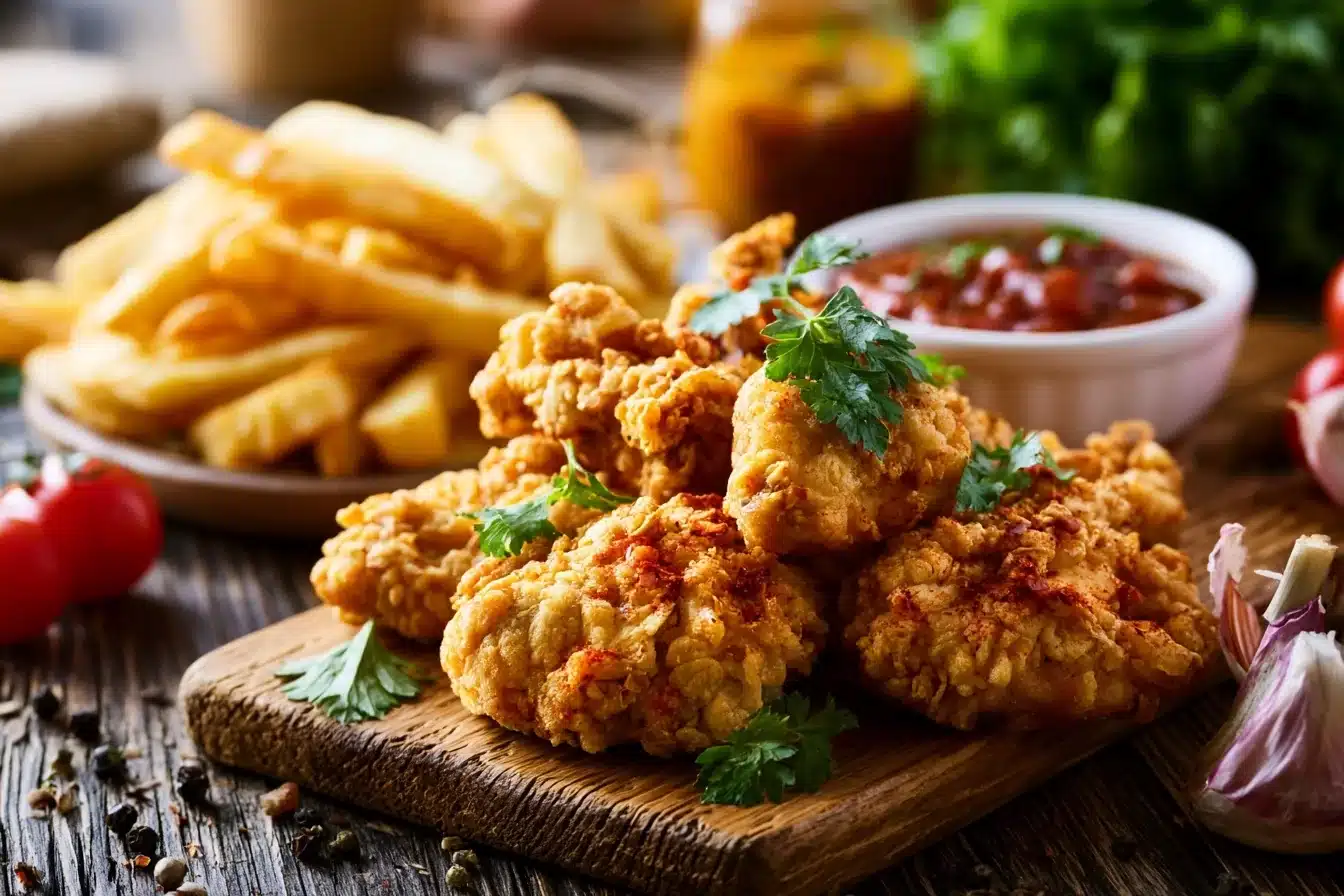 Air Fryer Crispy Chicken and Seasoned Fries 2 Air Fryer Crispy Chicken and Seasoned Fries