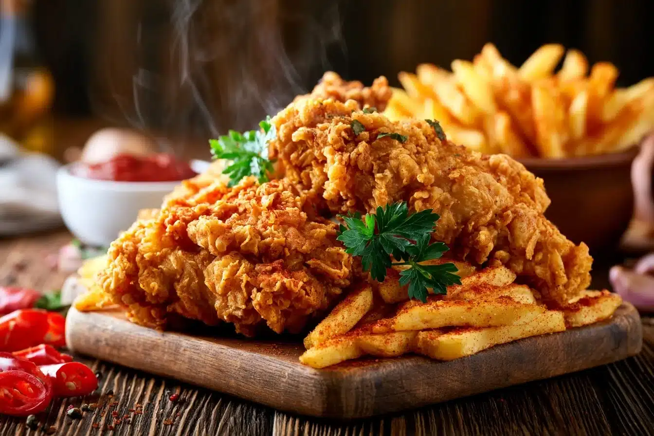 Air Fryer Crispy Chicken and Seasoned Fries 3 Air Fryer Crispy Chicken and Seasoned Fries