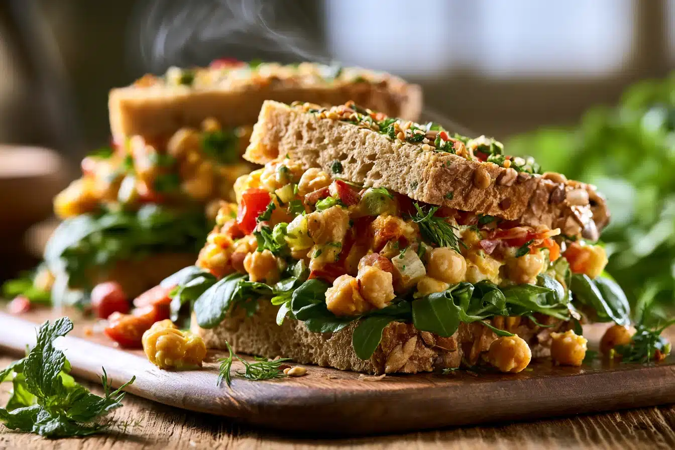 Chickpea Salad Sandwiches 3 Chickpea Salad Sandwiches