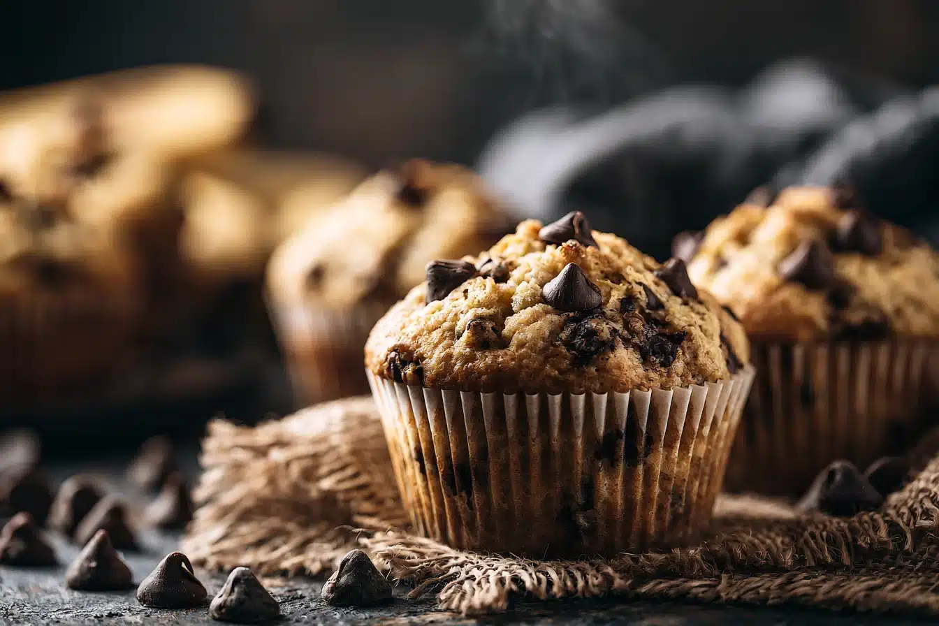 Chocolate Chip Banana Bread Muffins 3 Mixing bowl with wet ingredients for Chocolate Chip Banana Bread Muffins
