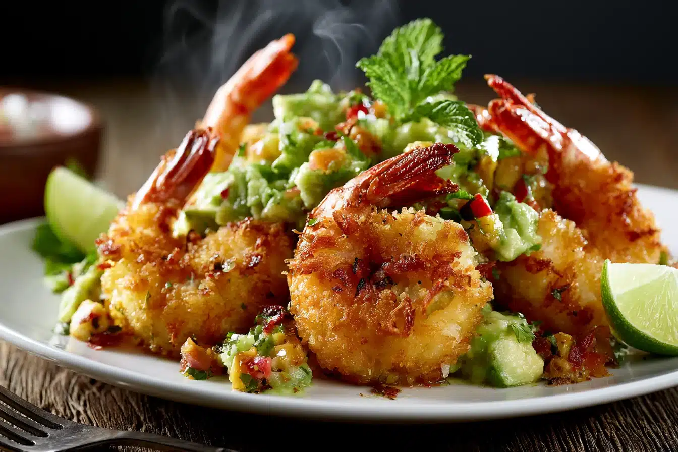 Coconut Lime Shrimp with Avocado Salsa 2 Coconut Lime Shrimp with Avocado Salsa