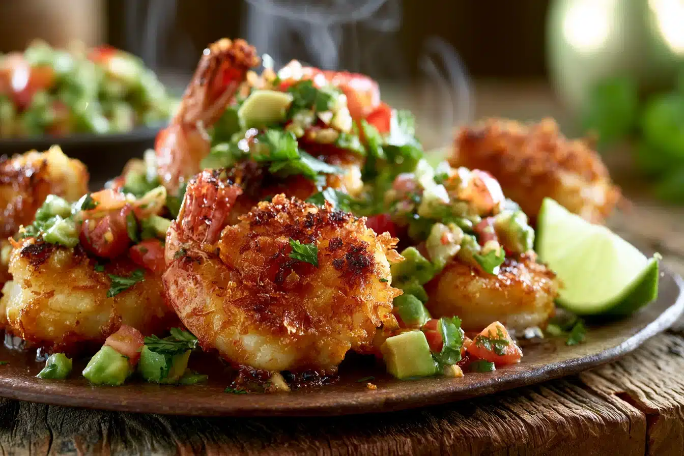 Coconut Lime Shrimp with Avocado Salsa 3 Coconut Lime Shrimp with Avocado Salsa
