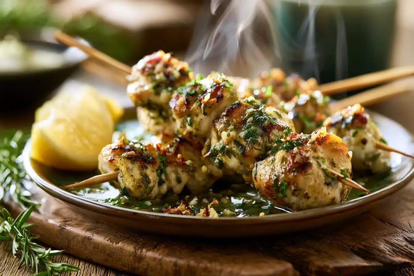 Herbed Chicken Skewers 2 Herbed Chicken Skewers