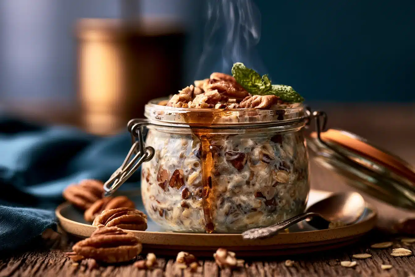 Maple Pecan Overnight Oats 3 Maple Pecan Overnight Oats