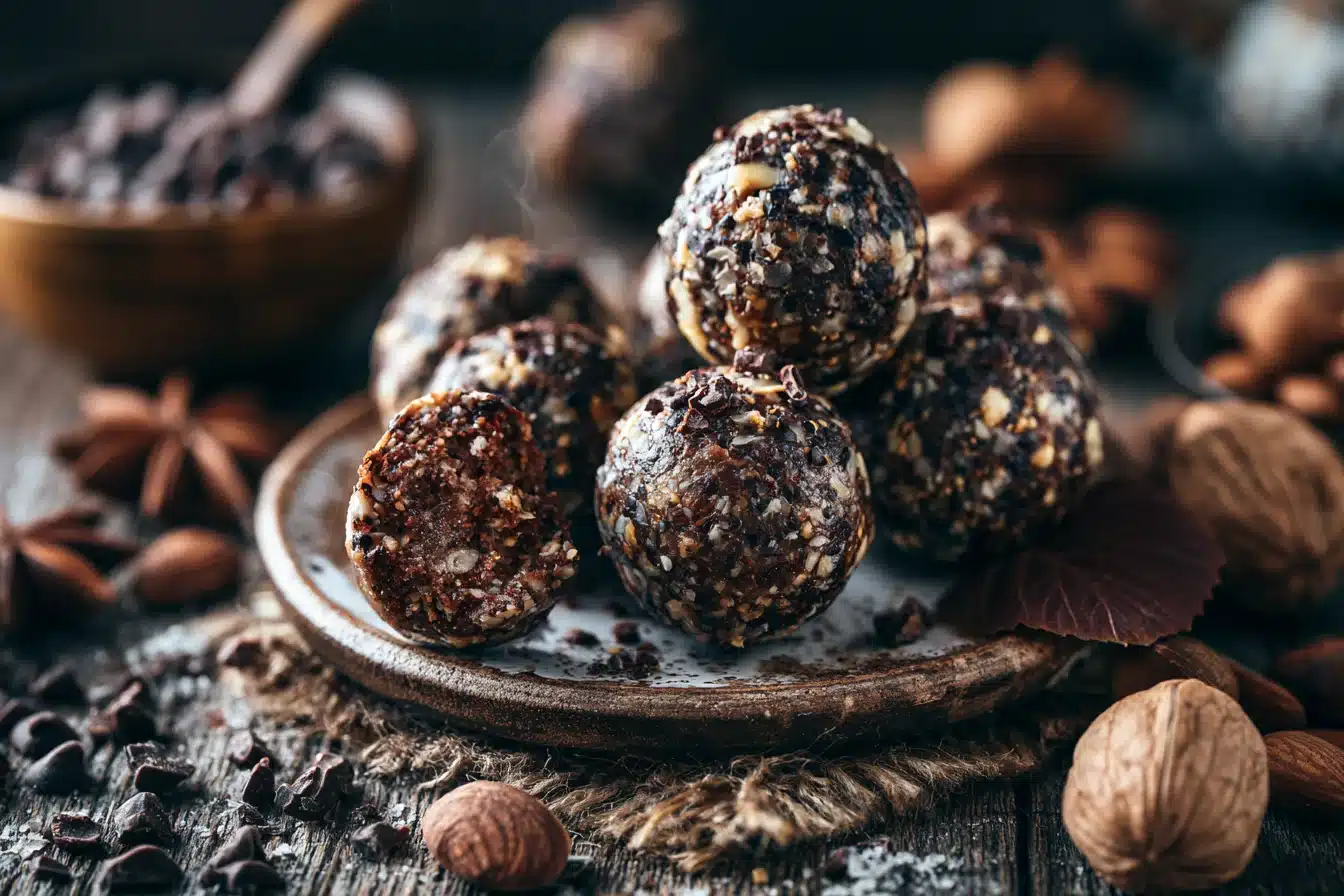 Nutty Chocolate Energy Bites 3 Nutty Chocolate Energy Bites