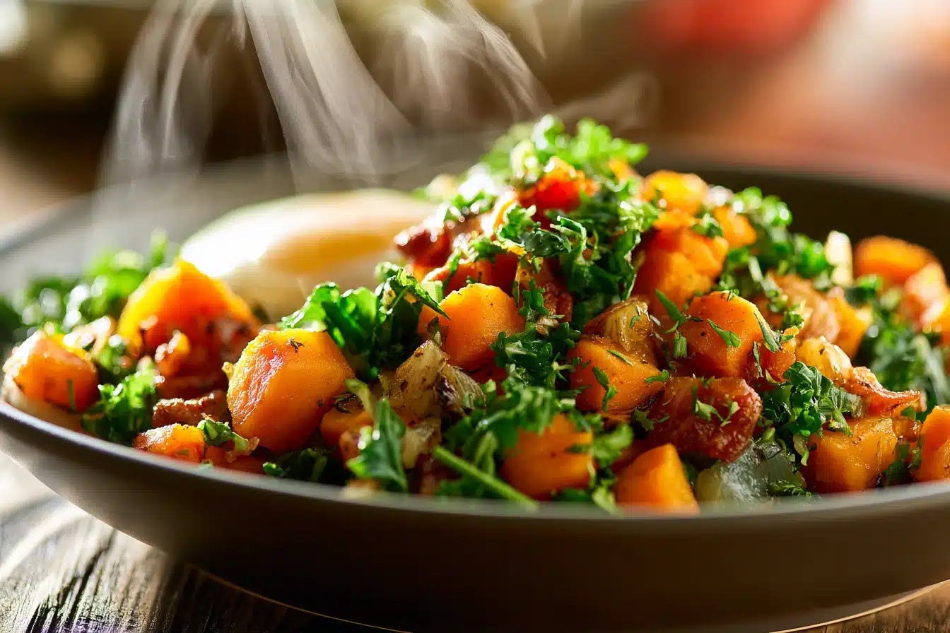 Savory Sweet Potato and Kale Hash 2 Savory Sweet Potato and Kale Hash