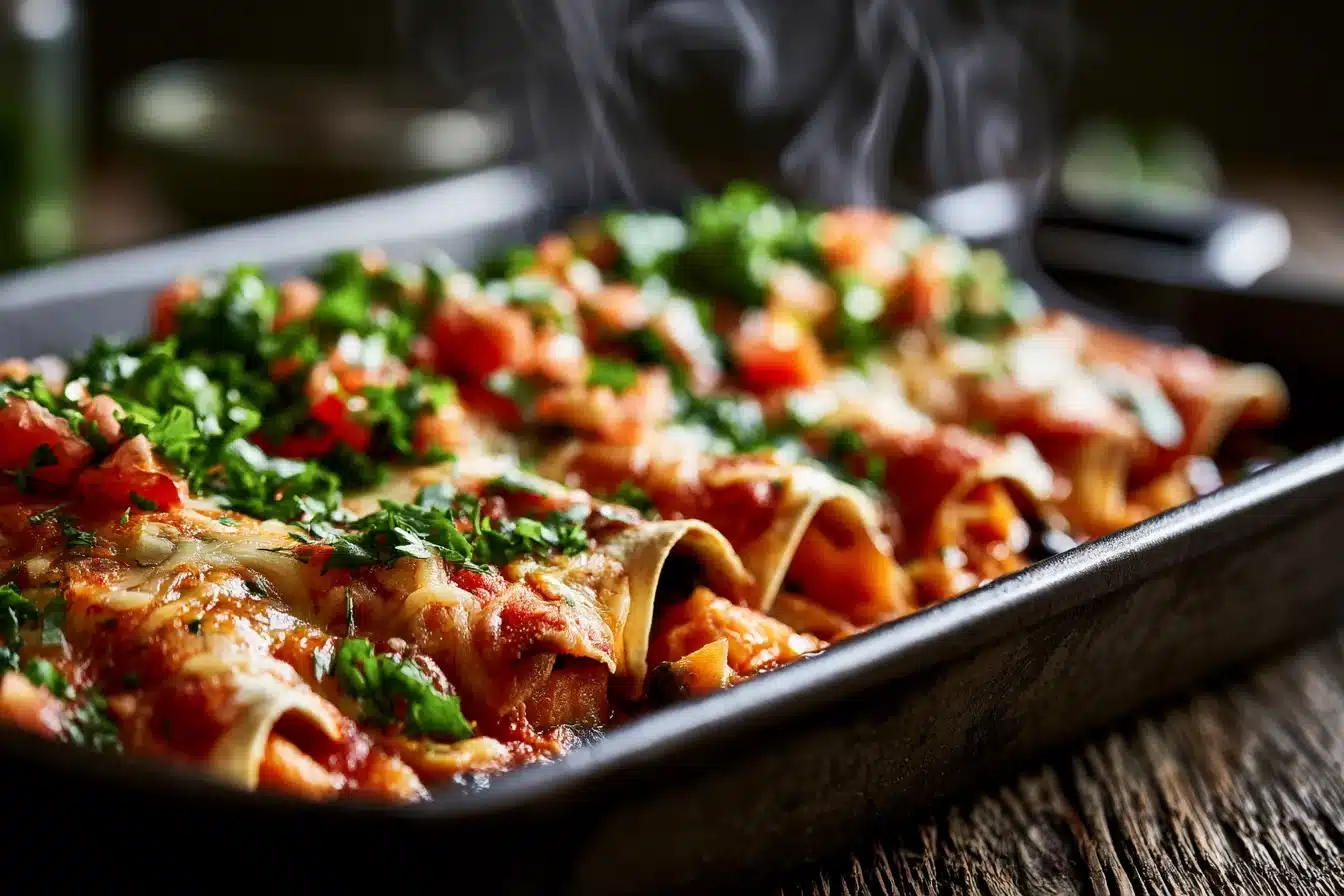 Savory Sweet Potato and Black Bean Enchiladas 3 Savory Sweet Potato and Black Bean Enchiladas