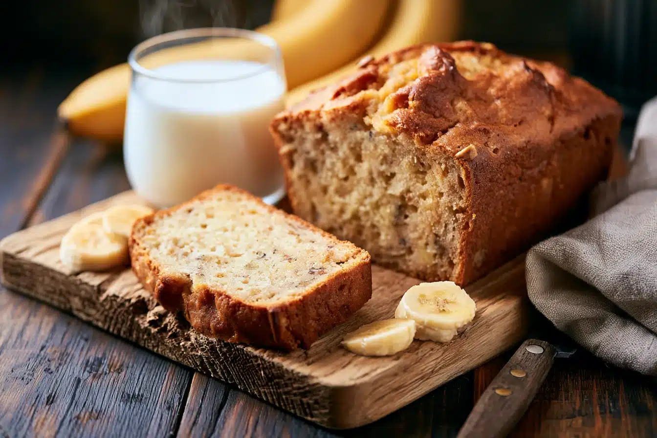 Banana Bread with Milk 3 Banana Bread with Milk
