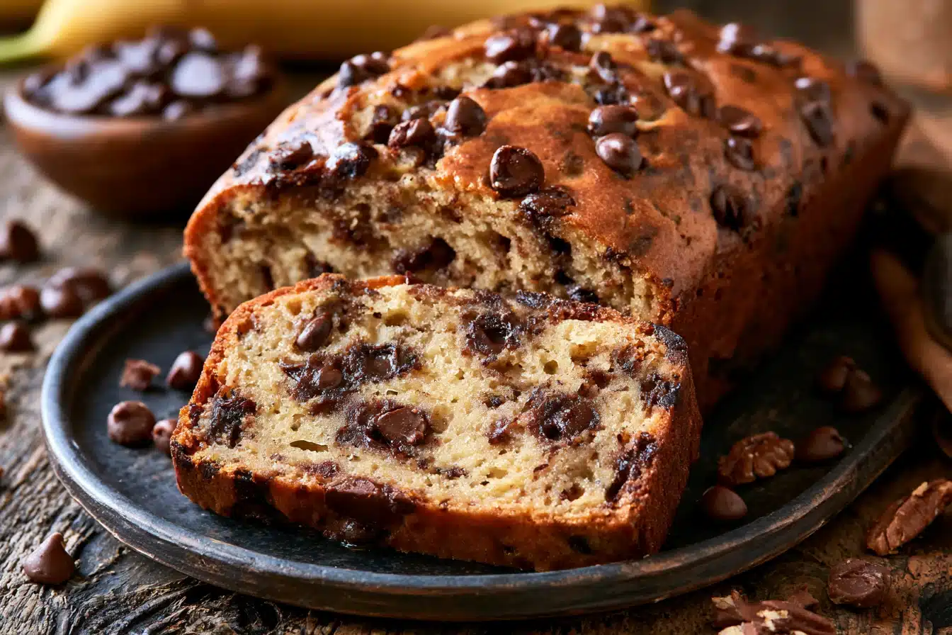 Chocolate Chip Banana Bread 3 Chocolate Chip Banana Bread