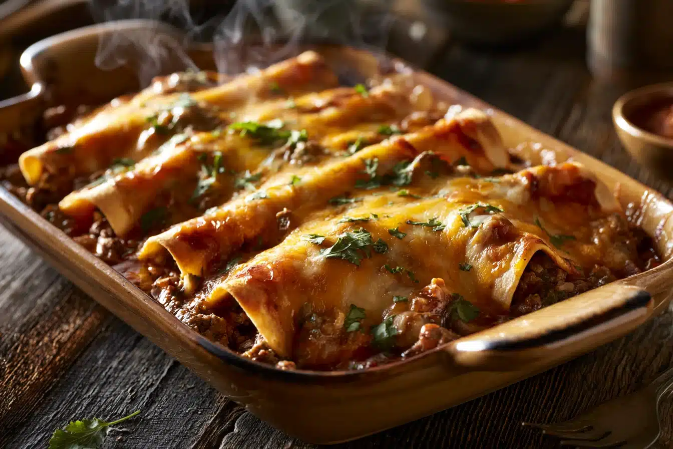 Cheesy Beef Enchiladas Recipe 2 Cheesy Beef Enchiladas Recipe