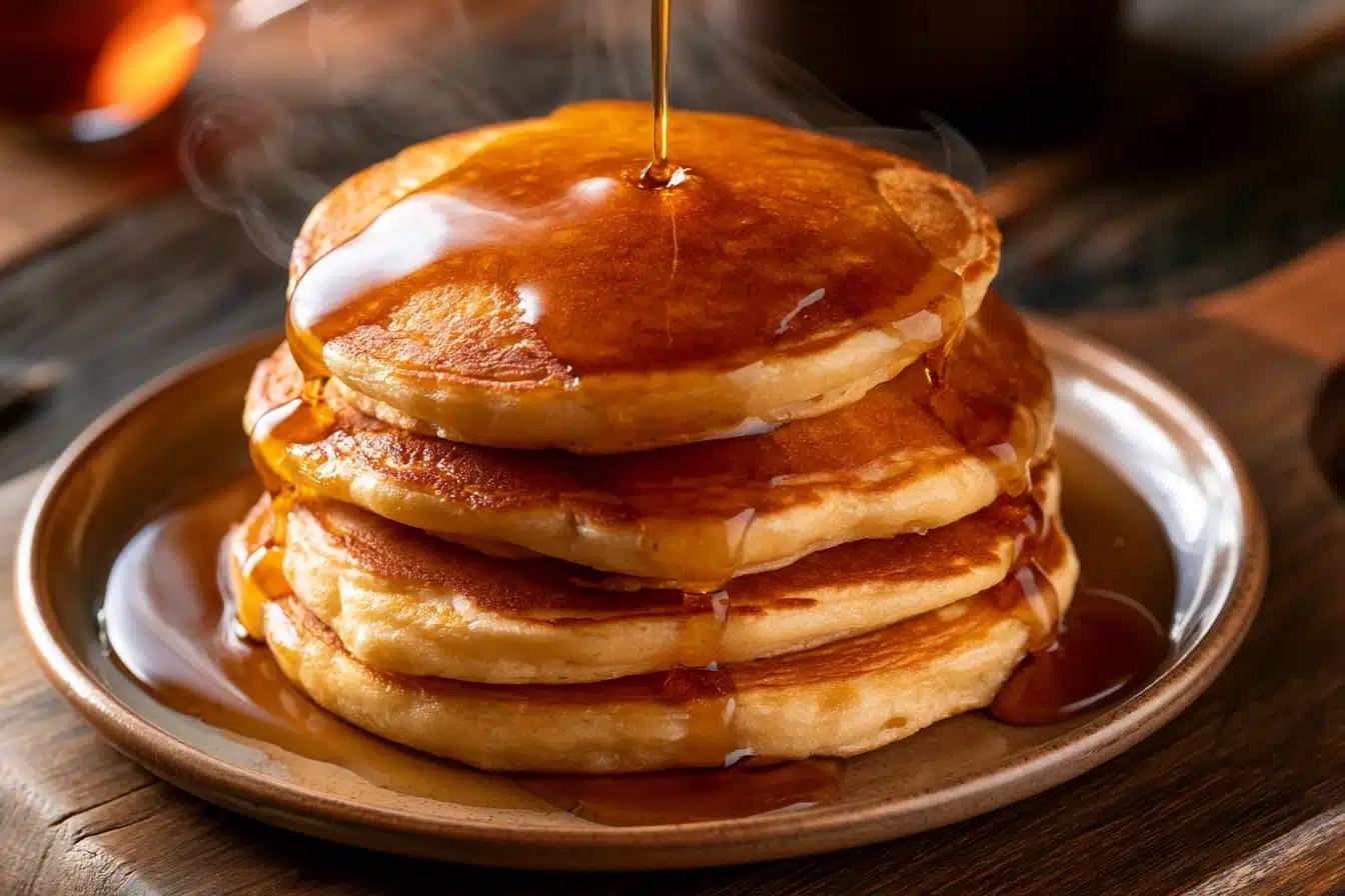 Fluffy Pancakes with Maple Syrup 3 Fluffy Pancakes with Maple Syrup