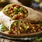 Spicy Chickpea and Avocado Wraps 4 spicy chickpea and avocado wraps