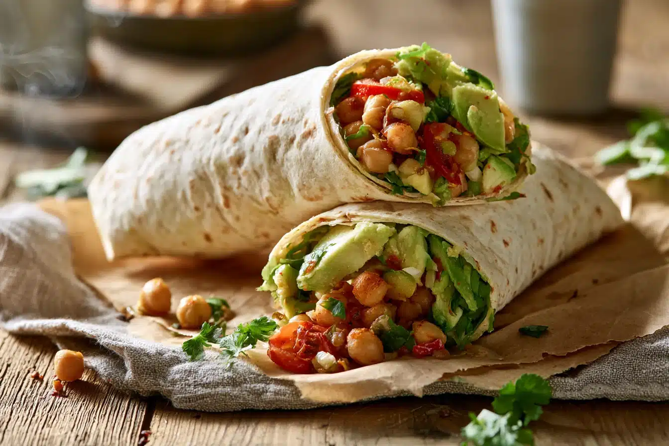 Spicy Chickpea and Avocado Wraps 3 Spicy Chickpea and Avocado Wraps